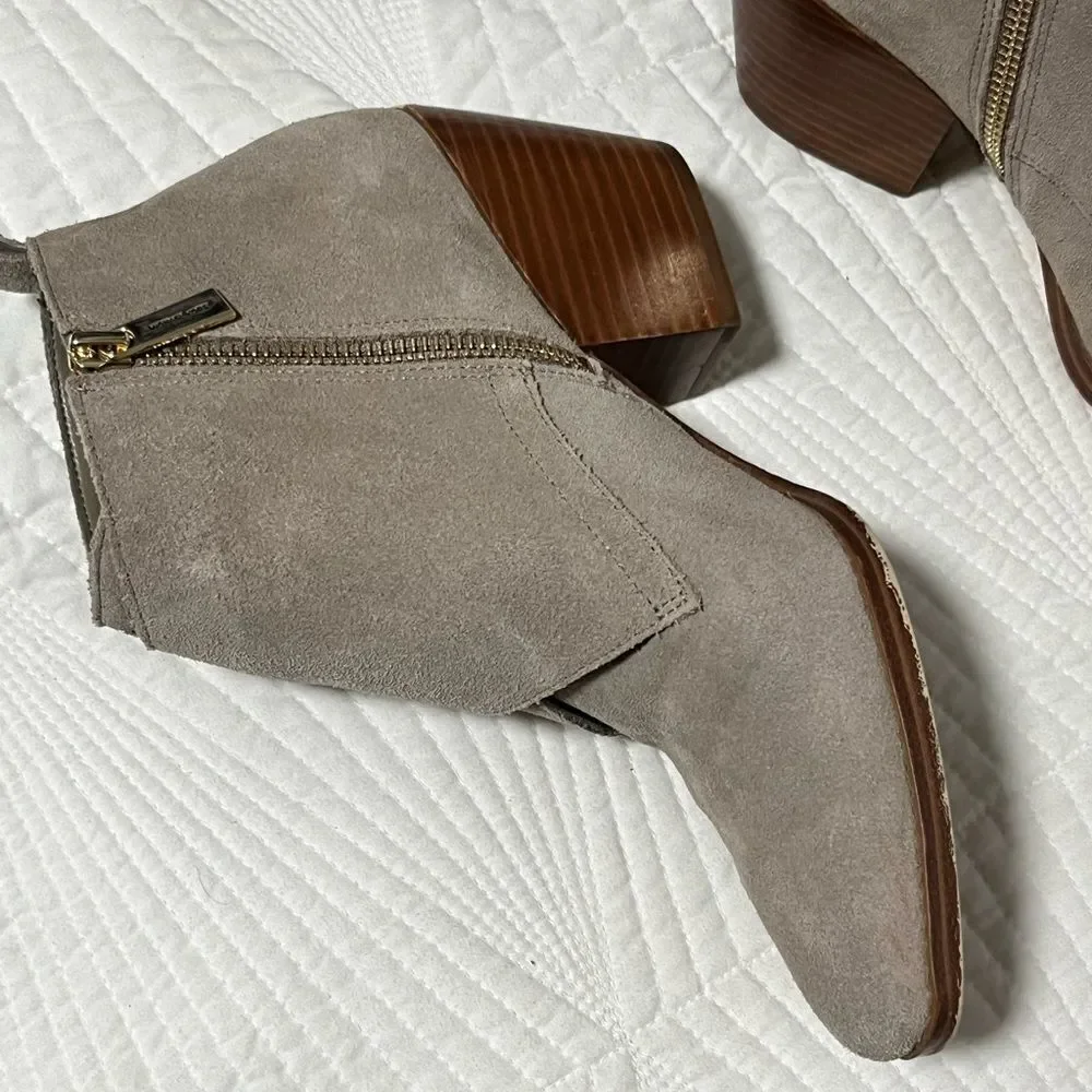 Michael Kors Gray Suede Loni Ankle Booties (7)
